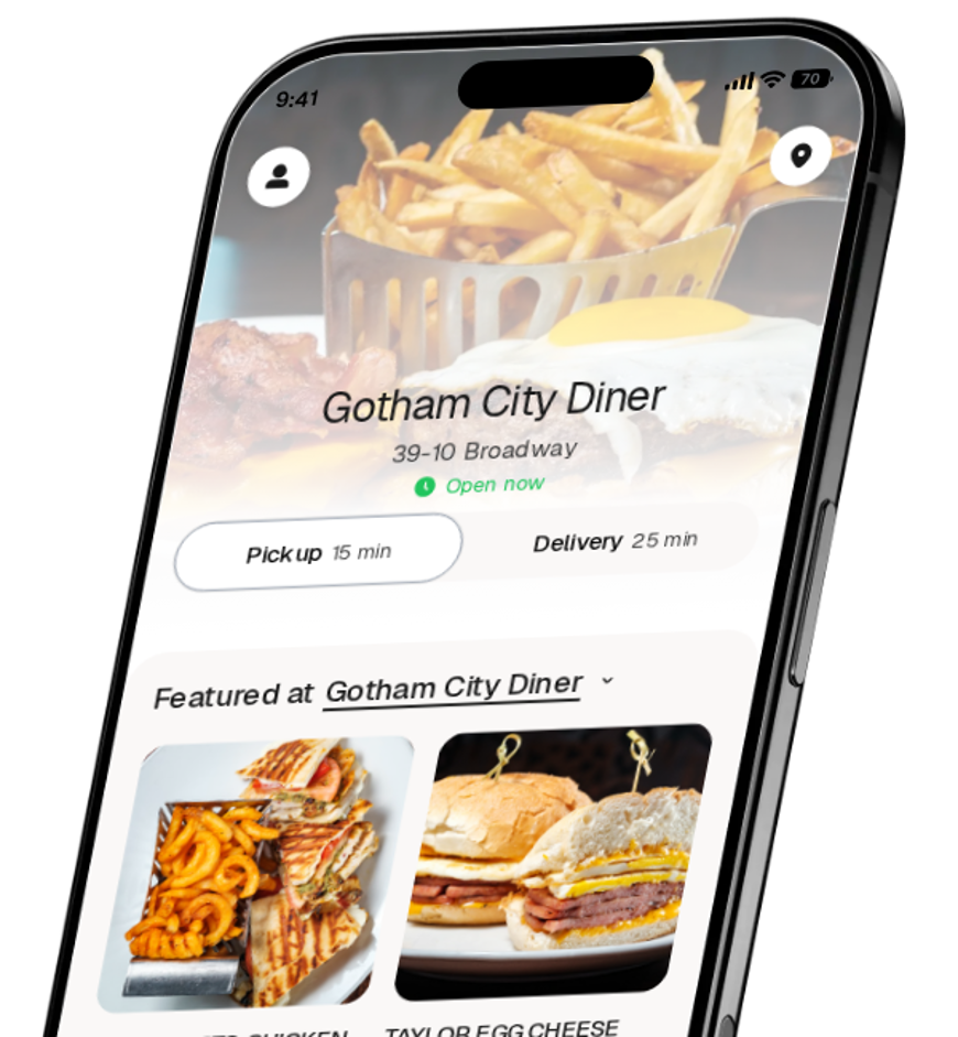 Gotham City Diner app preview