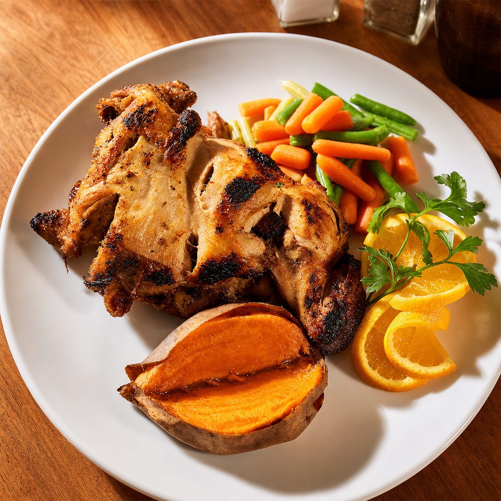 Roasted Half Chicken.