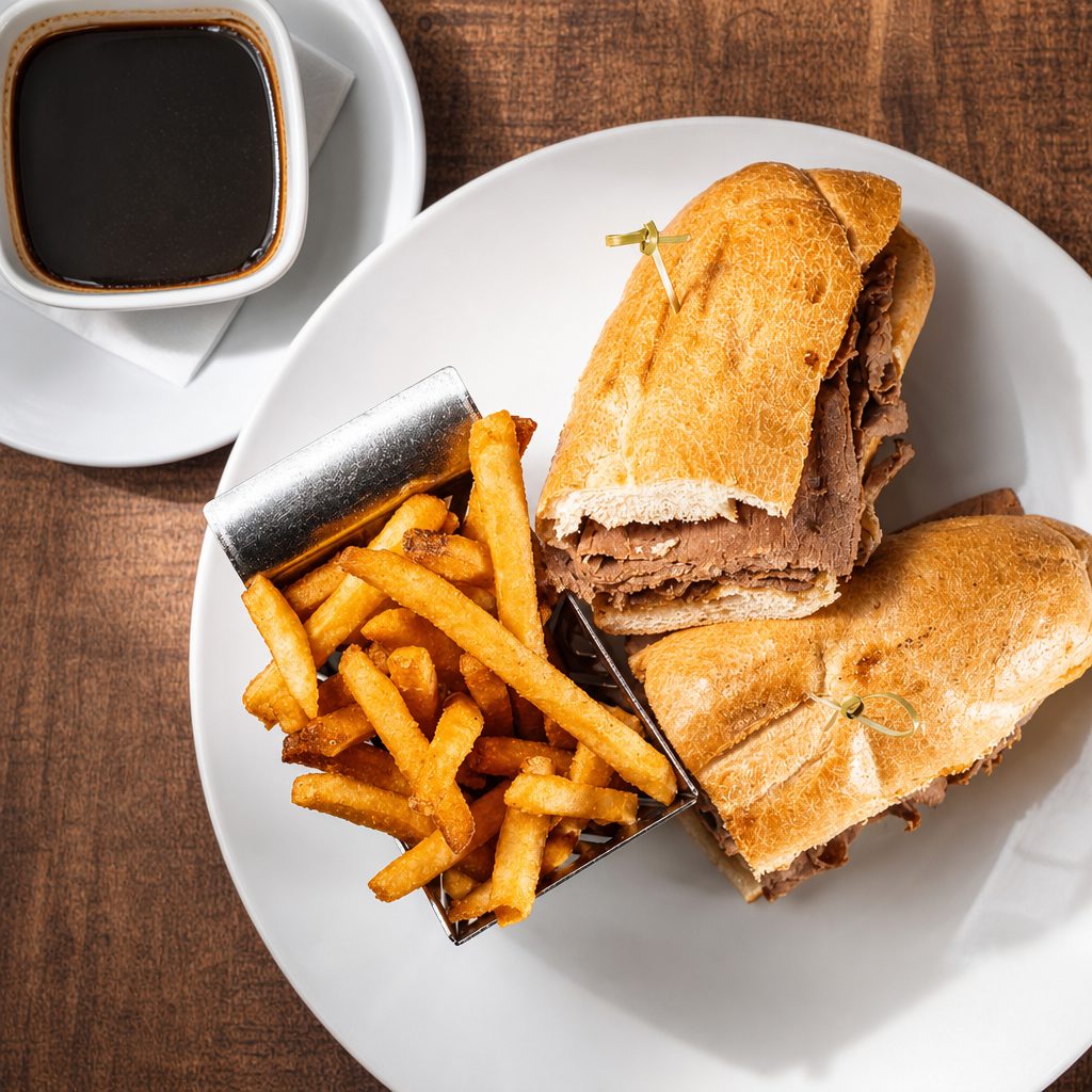 French Dip Sandwich.